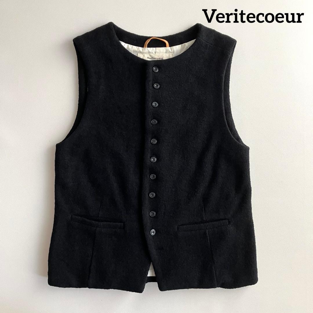 Veritecoeur ヴェリテクール　ベスト　ジレ　 ウール　黒