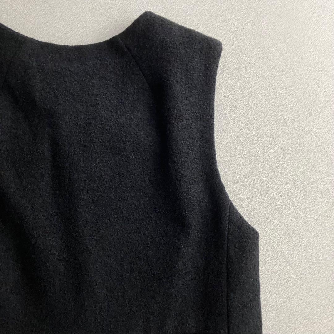 Veritecoeur ヴェリテクール　ベスト　ジレ　 ウール　黒