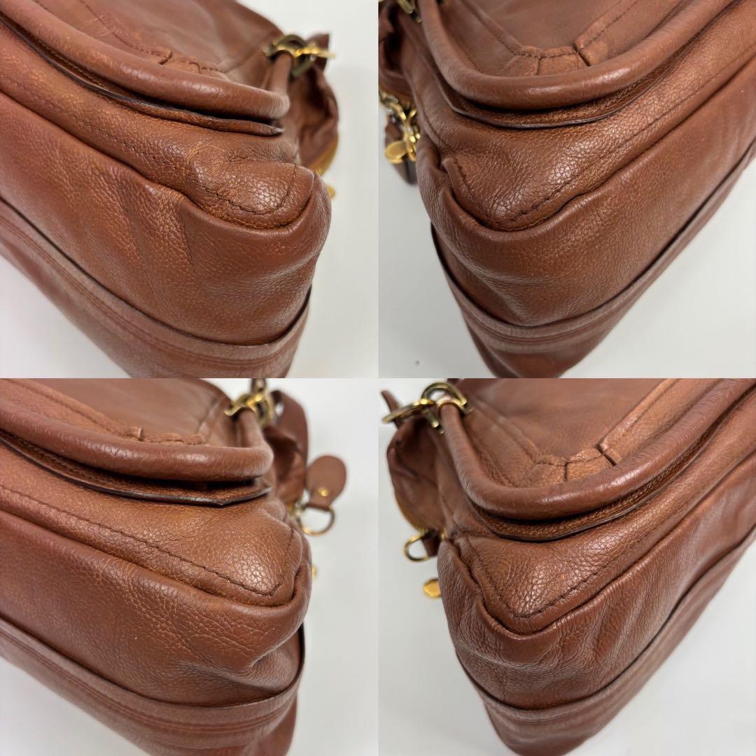 クロエ パラティ ハンドバッグ ショルダー ブラウン