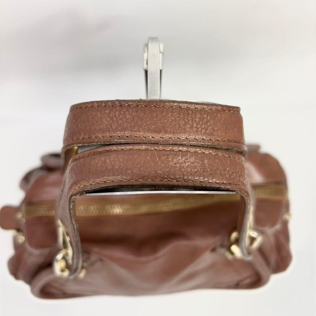 クロエ パラティ ハンドバッグ ショルダー ブラウン