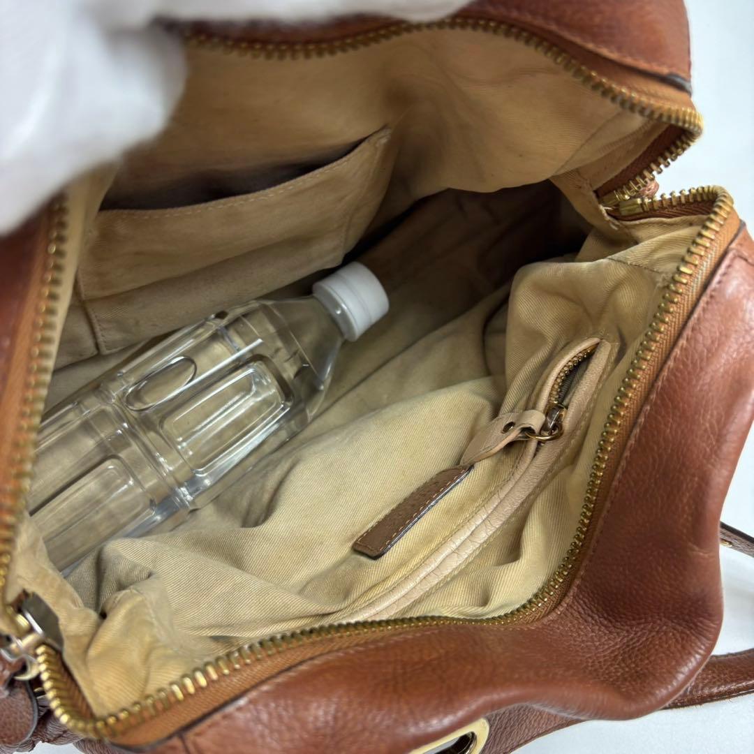 クロエ パラティ ハンドバッグ ショルダー ブラウン