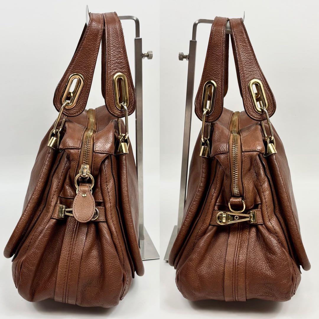 クロエ パラティ ハンドバッグ ショルダー ブラウン