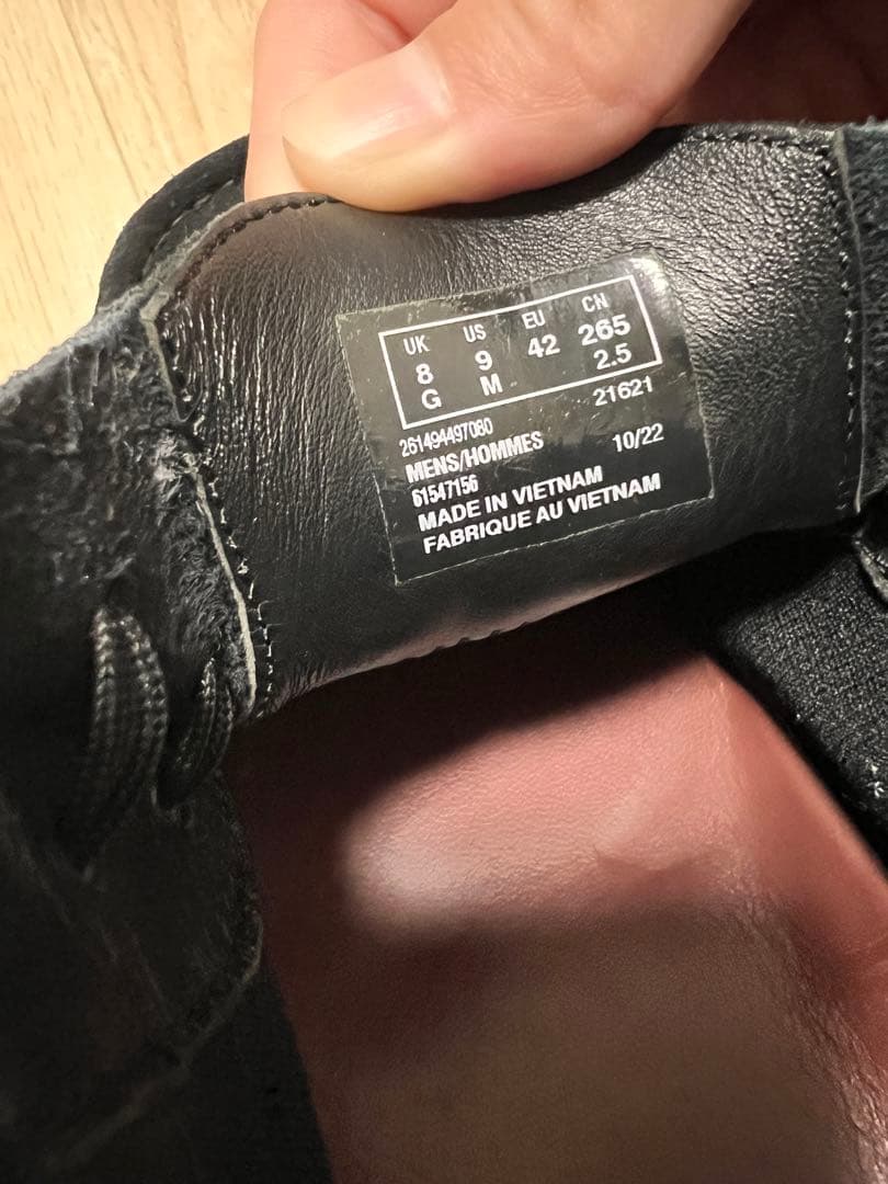 靴 Clarks Wallabee GORE-TEX Black 26.5