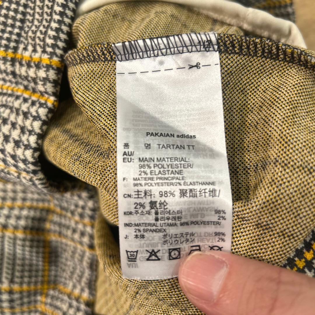 海外限定adidas タータンチェック千鳥 トラックスーツ スリーストライプ