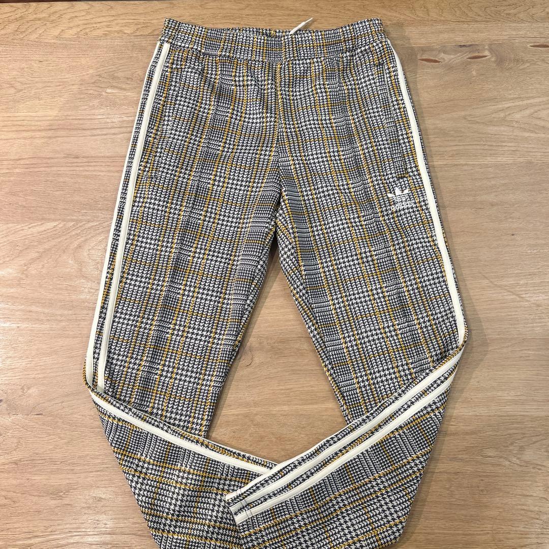 海外限定adidas タータンチェック千鳥 トラックスーツ スリーストライプ