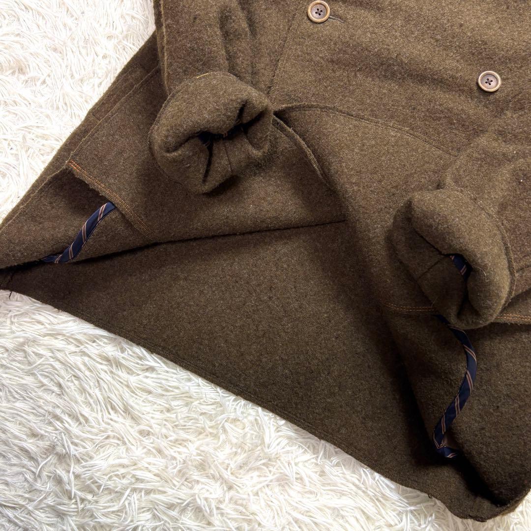 【美品】45RPM カーキ ダブルブレストコート Pコート ウール 2サイズ