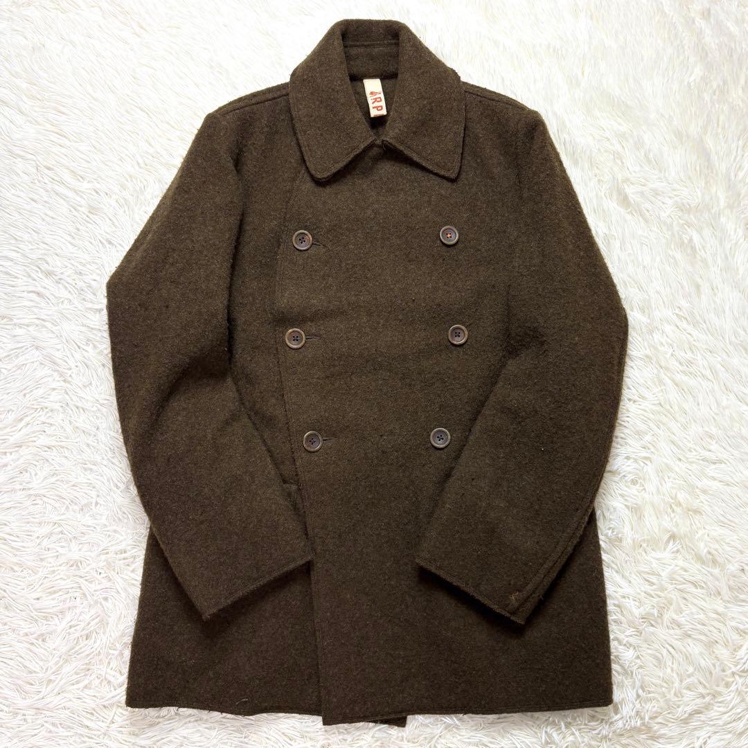 【美品】45RPM カーキ ダブルブレストコート Pコート ウール 2サイズ