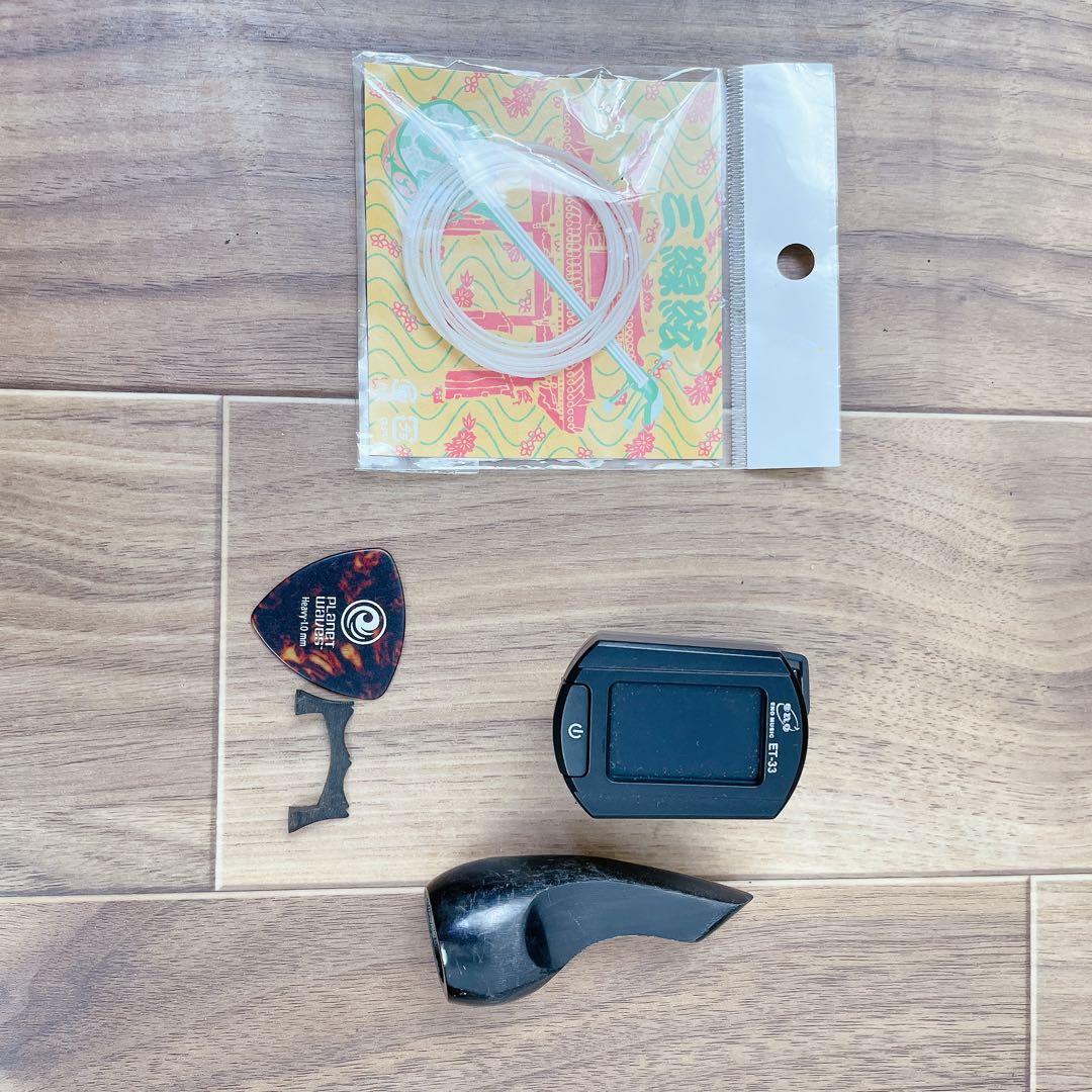 沖縄民謡 三線 撥 セット 沖縄 民謡　人工皮