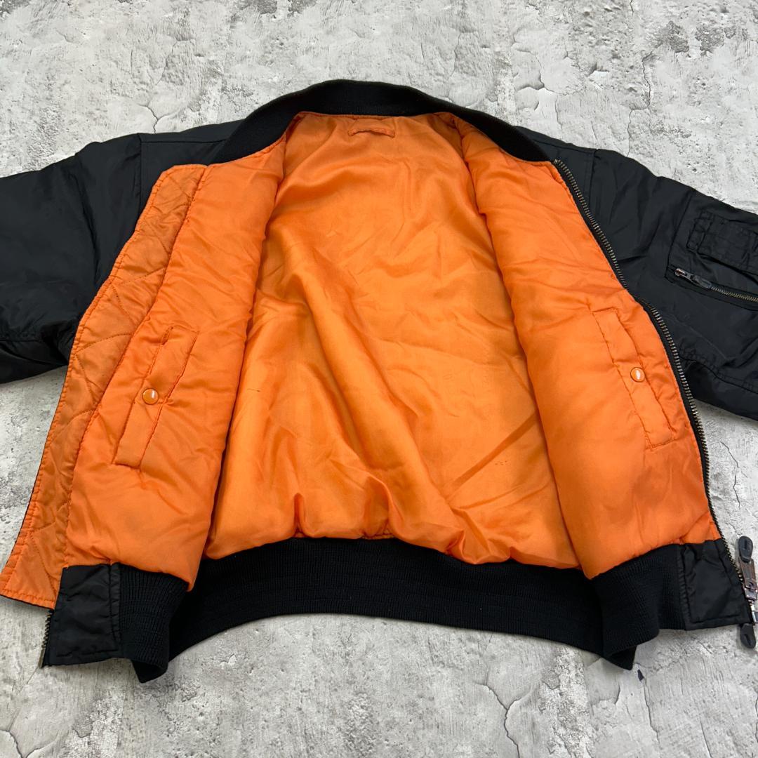 三*目様 USA製　MA-1　ミルテック社　フライトジャケット　古着　ブラック