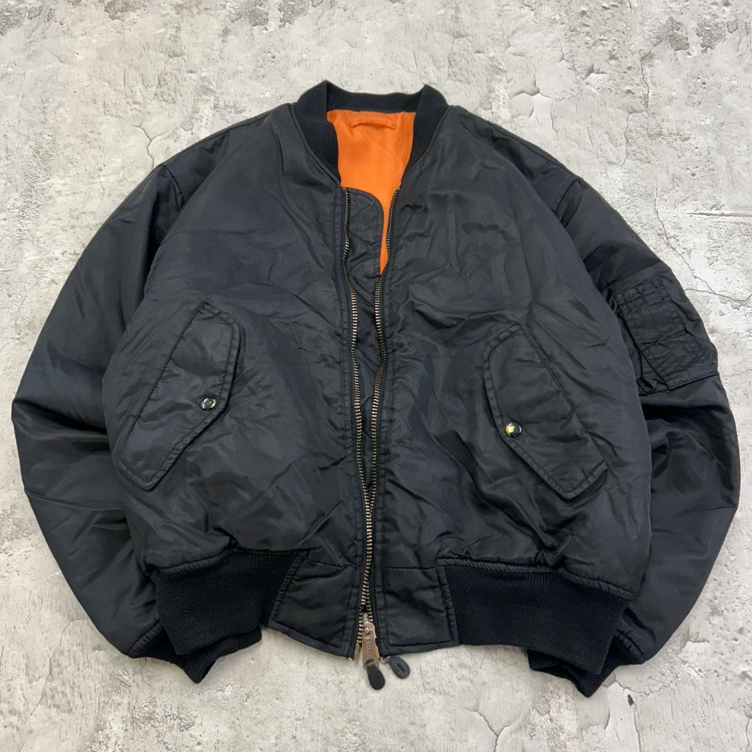 三*目様 USA製　MA-1　ミルテック社　フライトジャケット　古着　ブラック