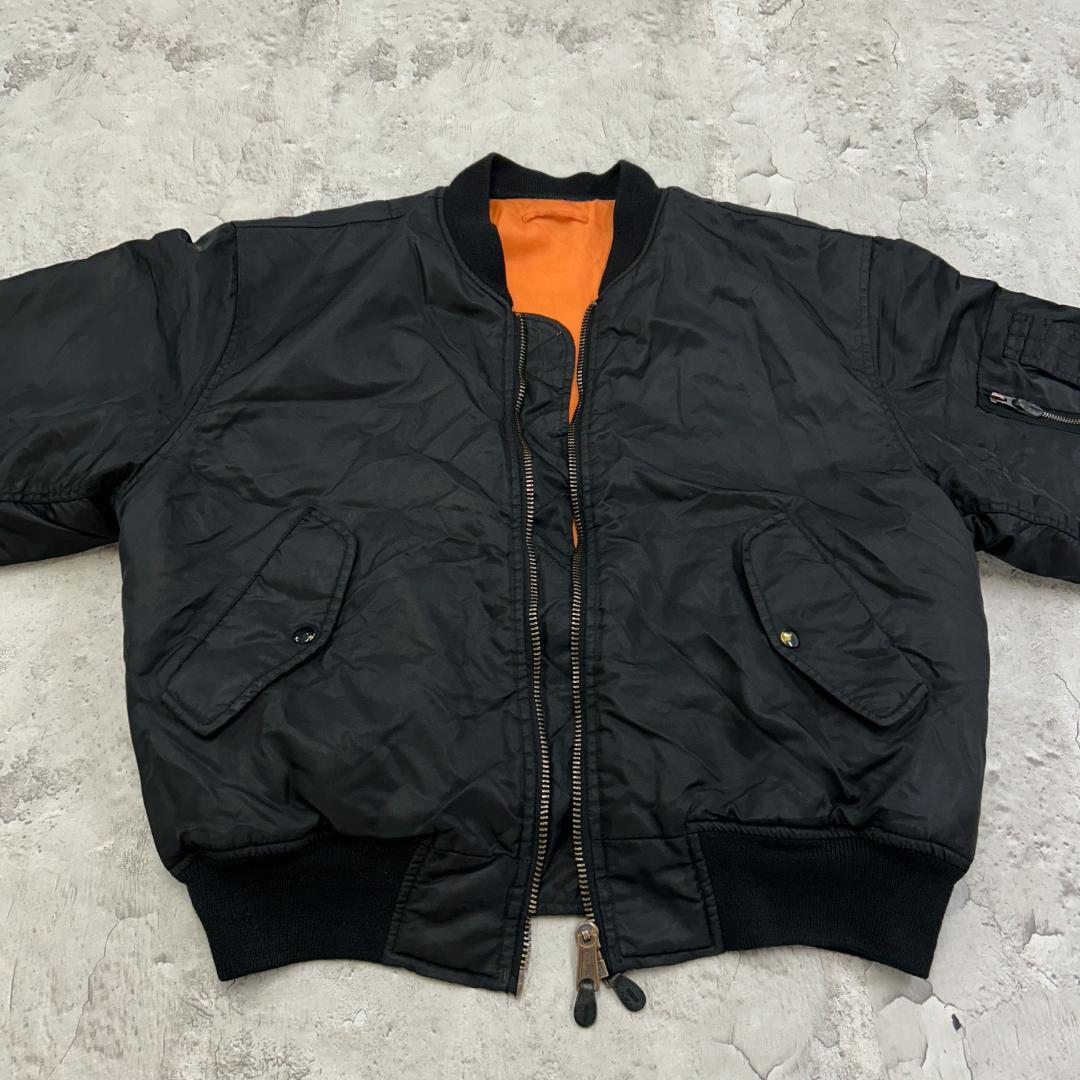 三*目様 USA製　MA-1　ミルテック社　フライトジャケット　古着　ブラック