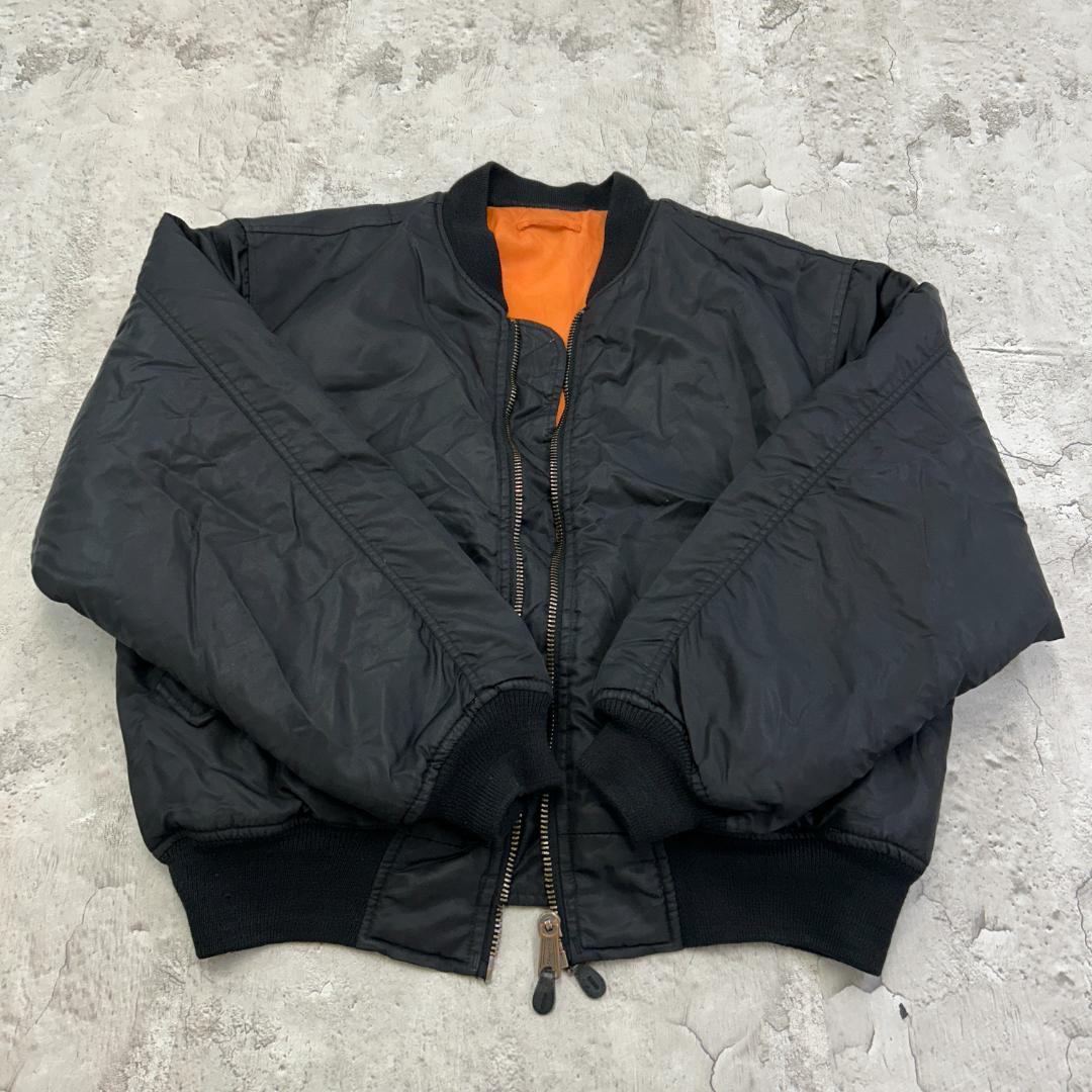 三*目様 USA製　MA-1　ミルテック社　フライトジャケット　古着　ブラック