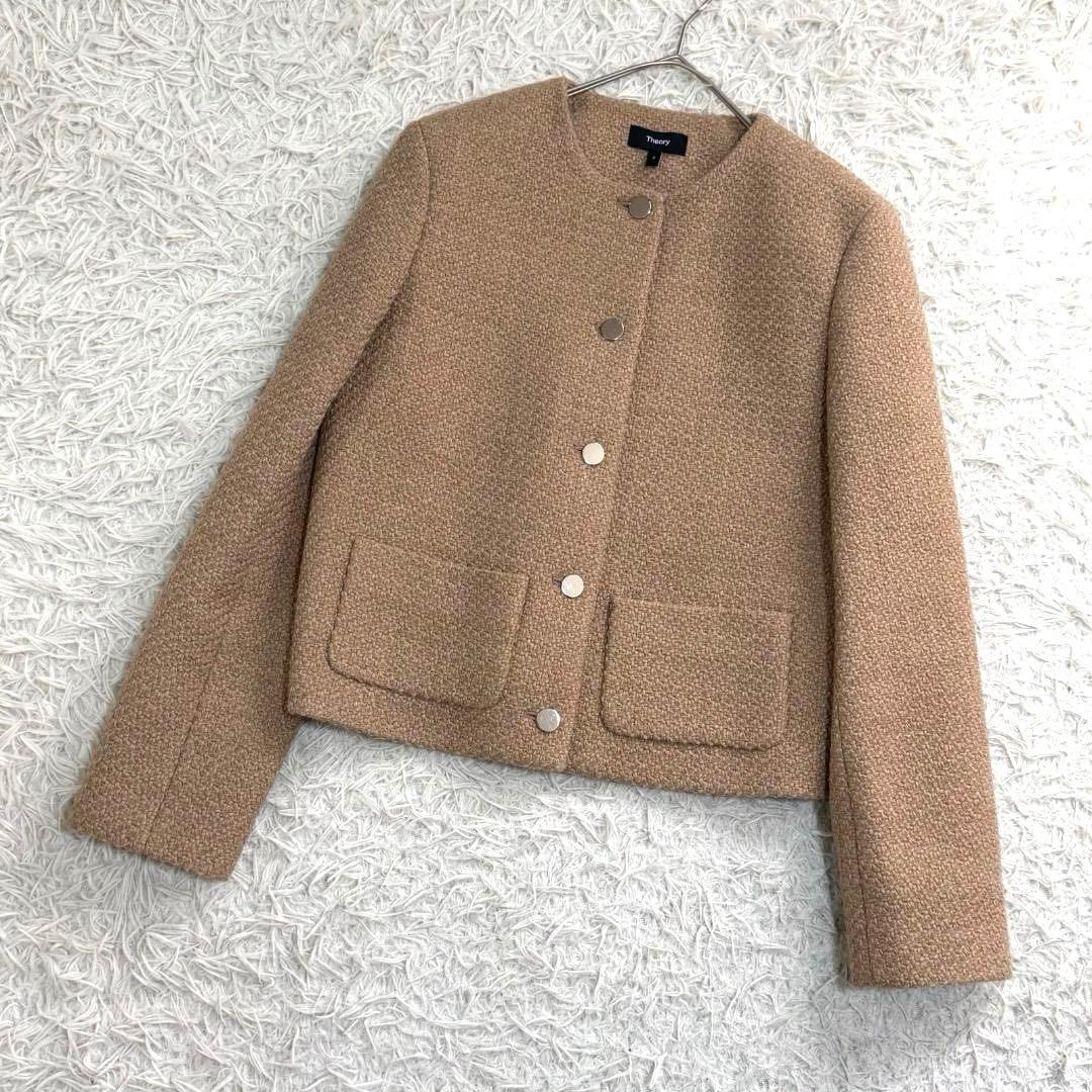 16808✨theory 23AW Holiday Tweed Crop JKT