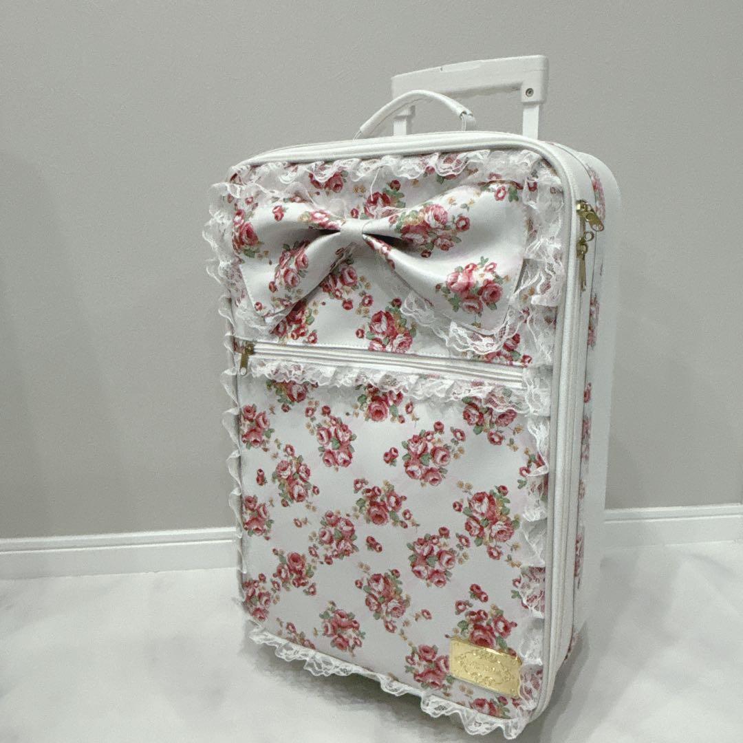 リズリサ　LizLisa キャリーケース　花柄　レース　フリフリ　地雷系　白