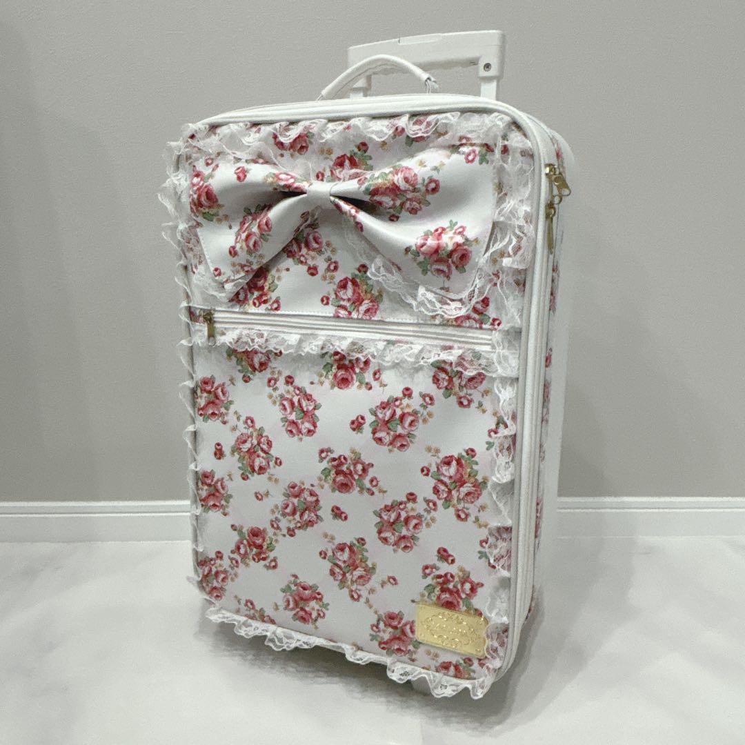 リズリサ　LizLisa キャリーケース　花柄　レース　フリフリ　地雷系　白