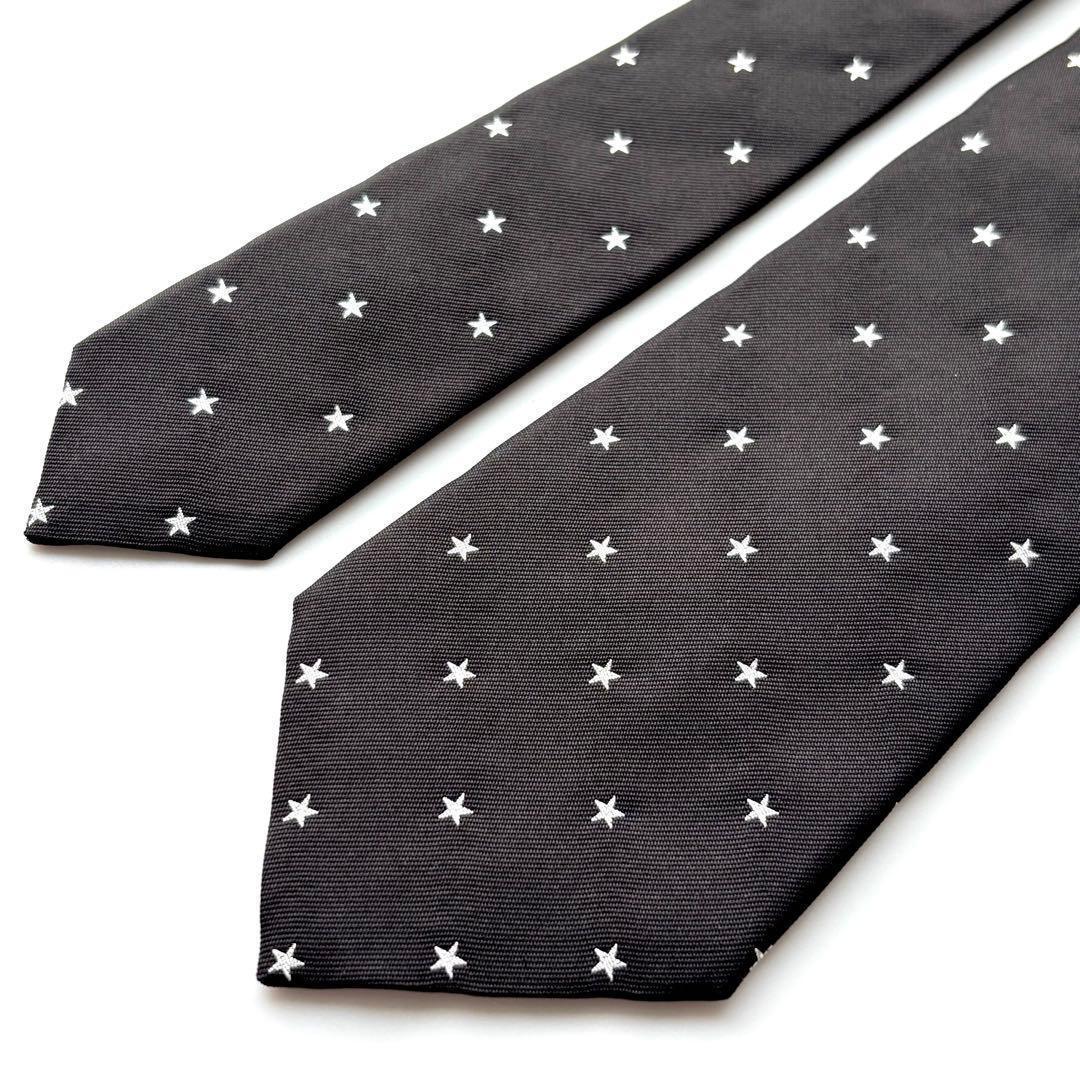 ꧁新品未使用꧂ ポールスミス ネクタイ 星 スター 花柄 ブラック 現行タグ