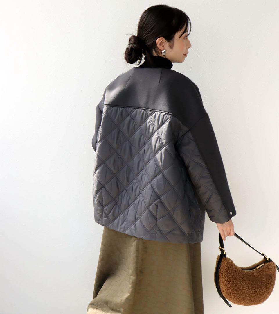 jines ダンボール×キルティング ノーカラージャケット