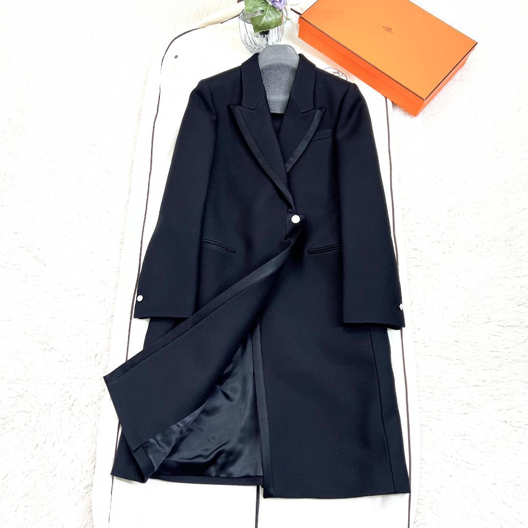 ★HERMES★新品未使用★ウールシルク★最高級フォーマル★コート