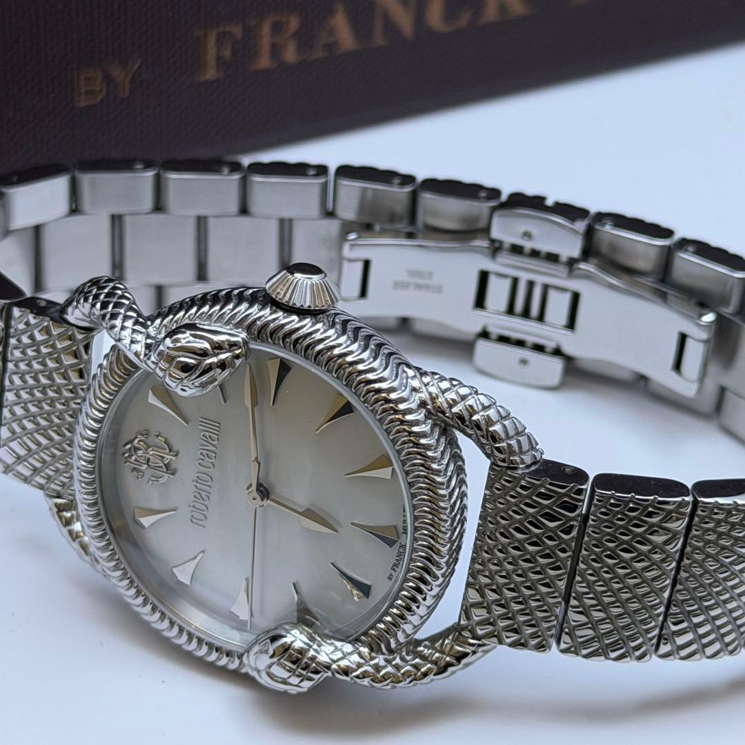 【極美品】ロベルトカヴァリ　1L072 シェル　レディース　クォーツ　箱説保