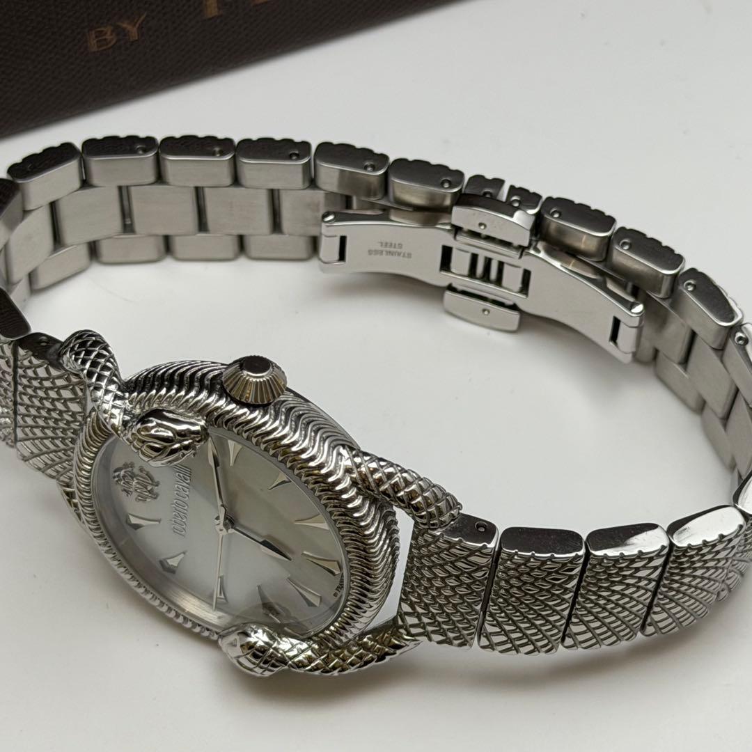 【極美品】ロベルトカヴァリ　1L072 シェル　レディース　クォーツ　箱説保