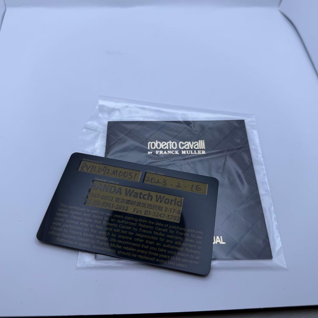 【極美品】ロベルトカヴァリ　1L072 シェル　レディース　クォーツ　箱説保