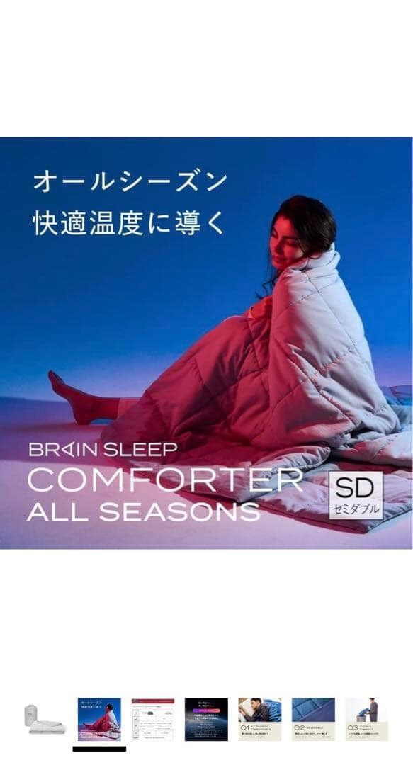BRAIN SLEEP オールシーズン 掛け布団　クイーンサイズ