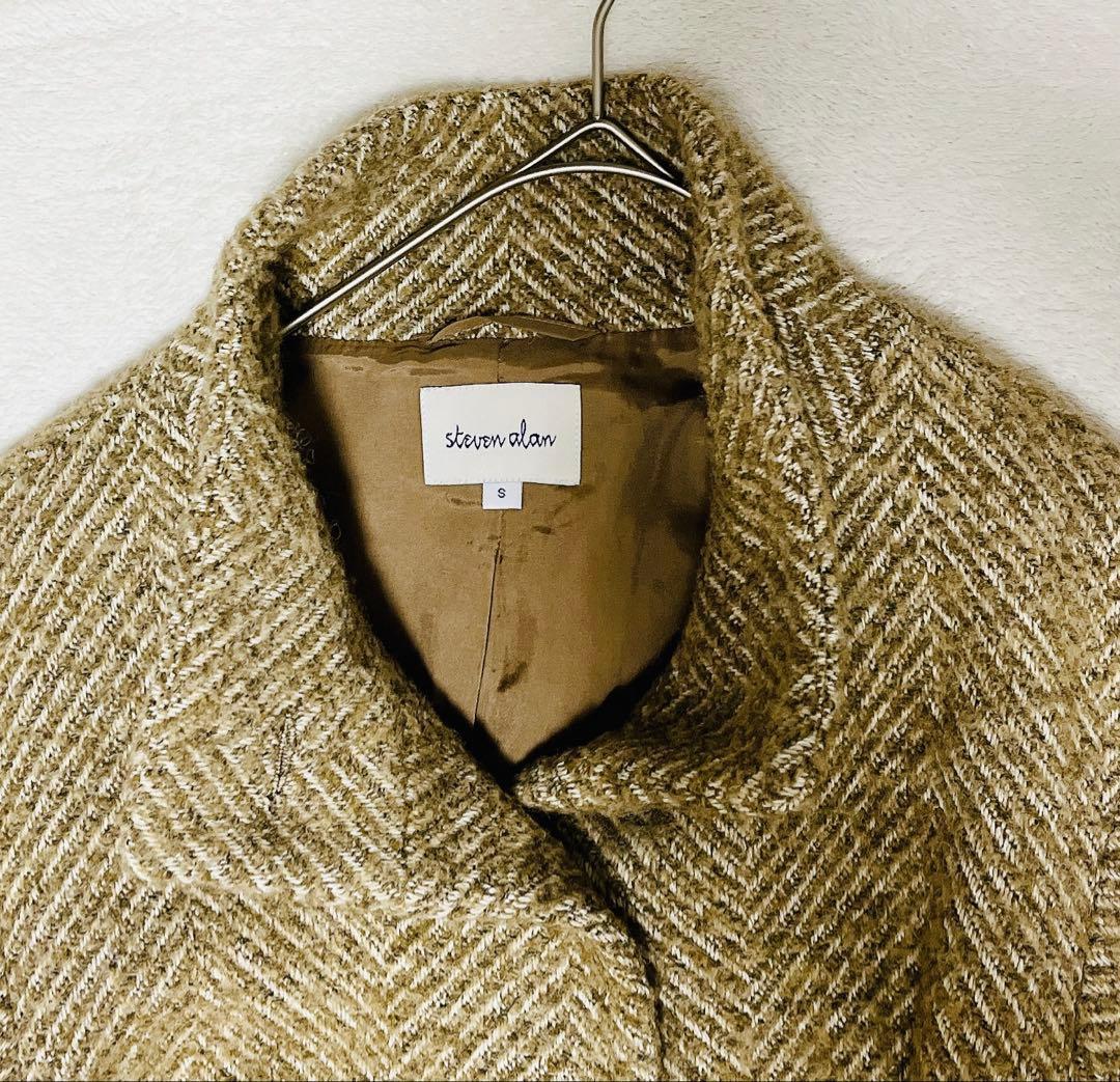 美品☆Steven Alan ヘリンボーン　ジャガード ロングコート　6.3万