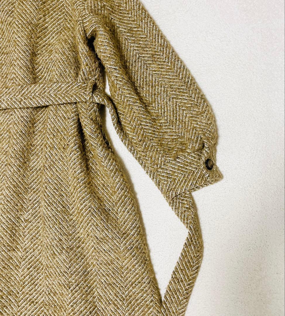 美品☆Steven Alan ヘリンボーン　ジャガード ロングコート　6.3万