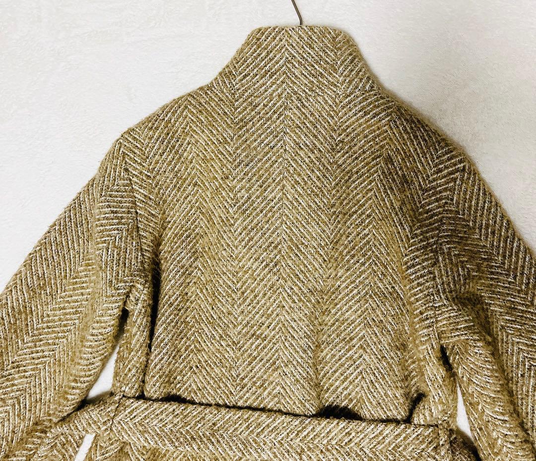 美品☆Steven Alan ヘリンボーン　ジャガード ロングコート　6.3万
