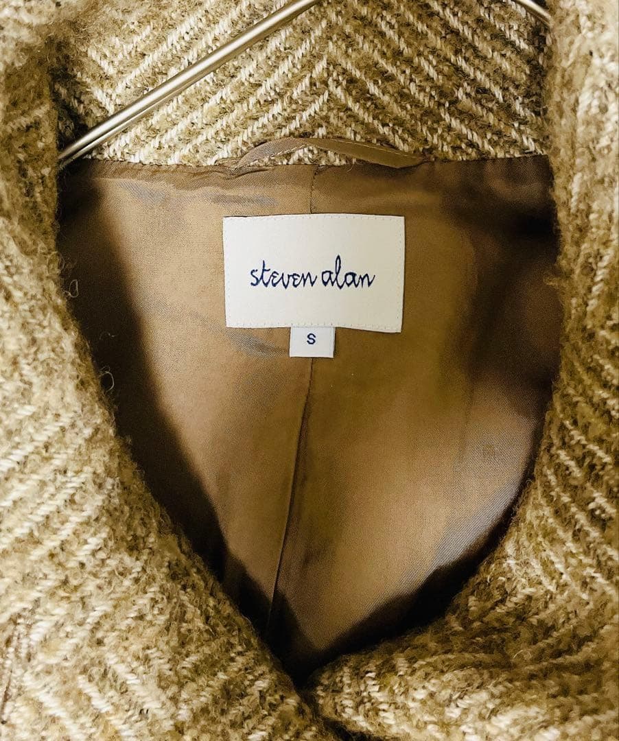 美品☆Steven Alan ヘリンボーン　ジャガード ロングコート　6.3万