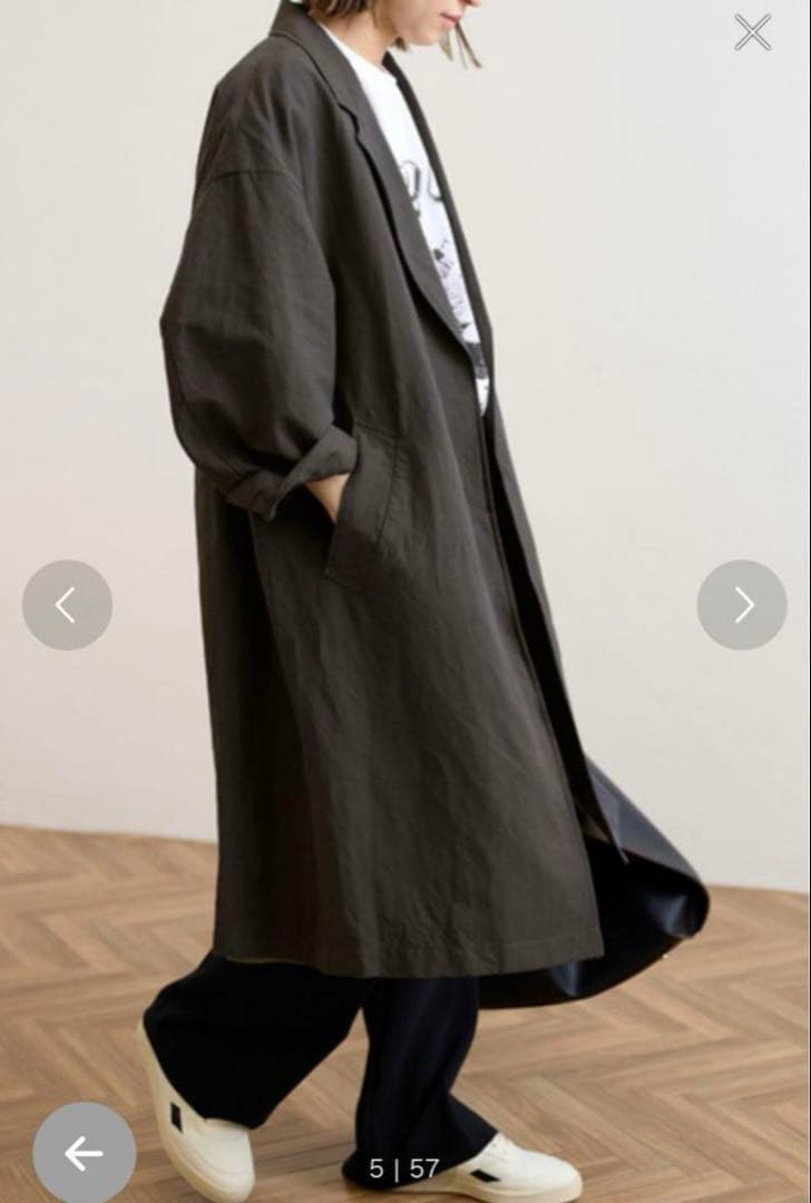 【Gosuke】FRAMeWORK◆フレームワーク　綿麻ポプリンコート