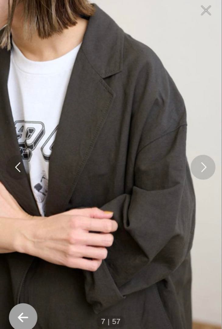 【Gosuke】FRAMeWORK◆フレームワーク　綿麻ポプリンコート