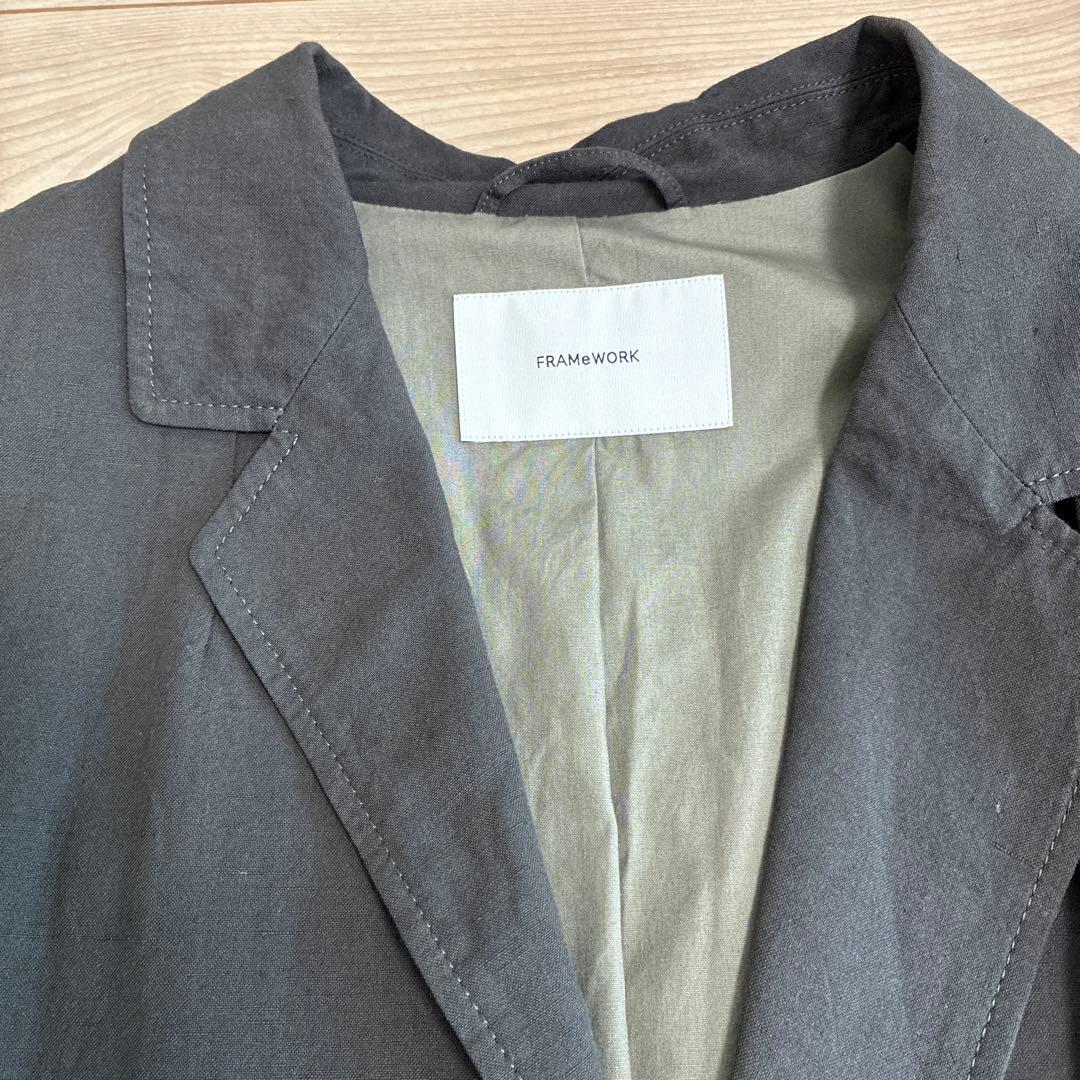【Gosuke】FRAMeWORK◆フレームワーク　綿麻ポプリンコート