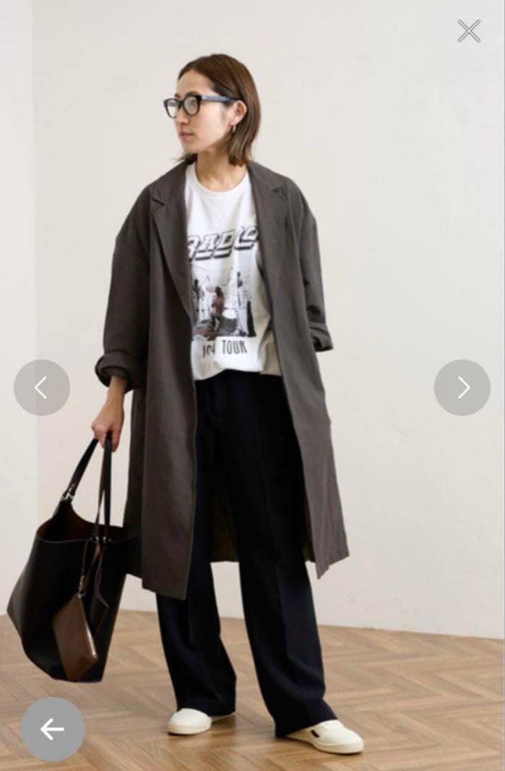 【Gosuke】FRAMeWORK◆フレームワーク　綿麻ポプリンコート