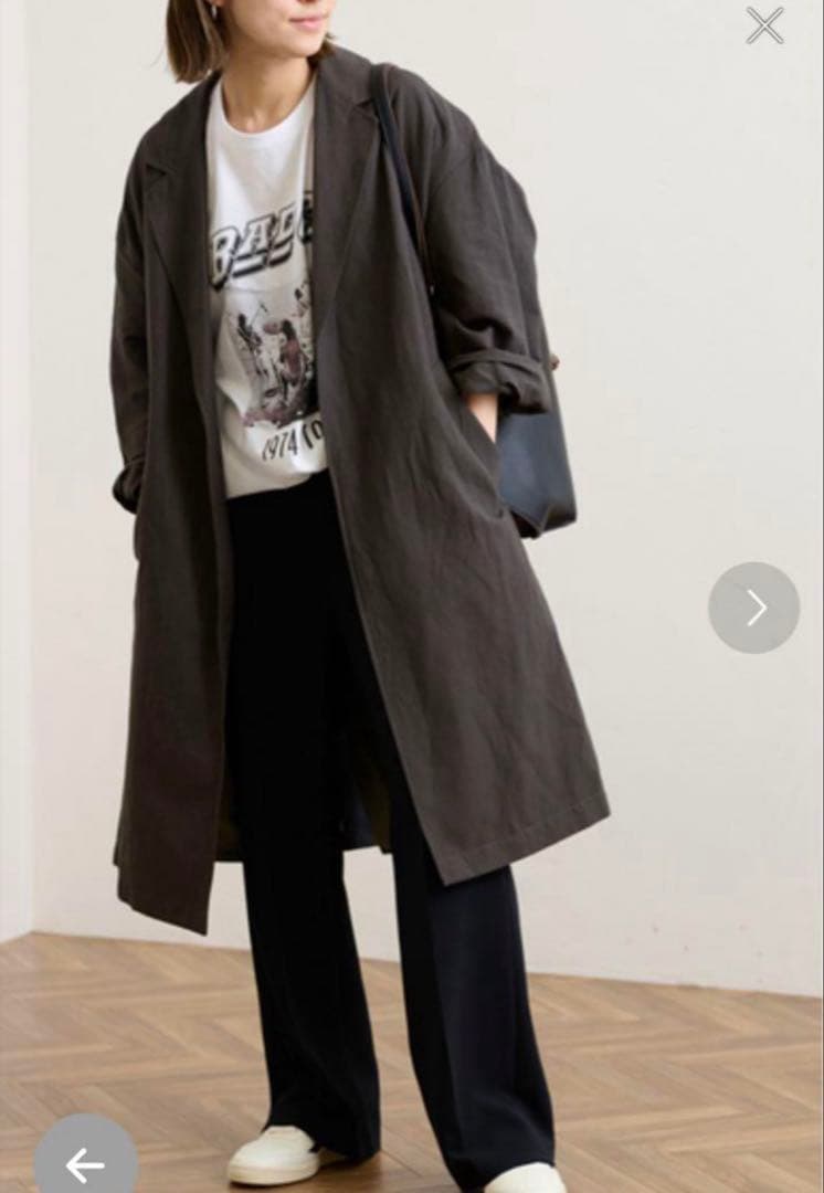【Gosuke】FRAMeWORK◆フレームワーク　綿麻ポプリンコート
