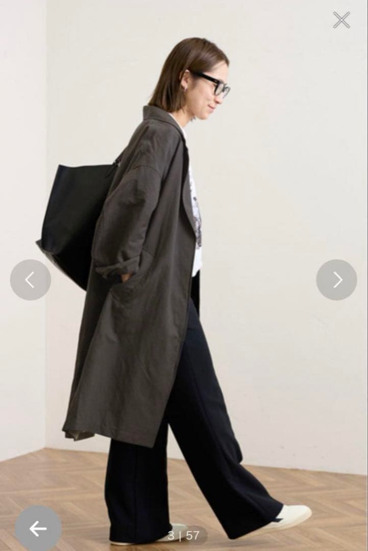 【Gosuke】FRAMeWORK◆フレームワーク　綿麻ポプリンコート