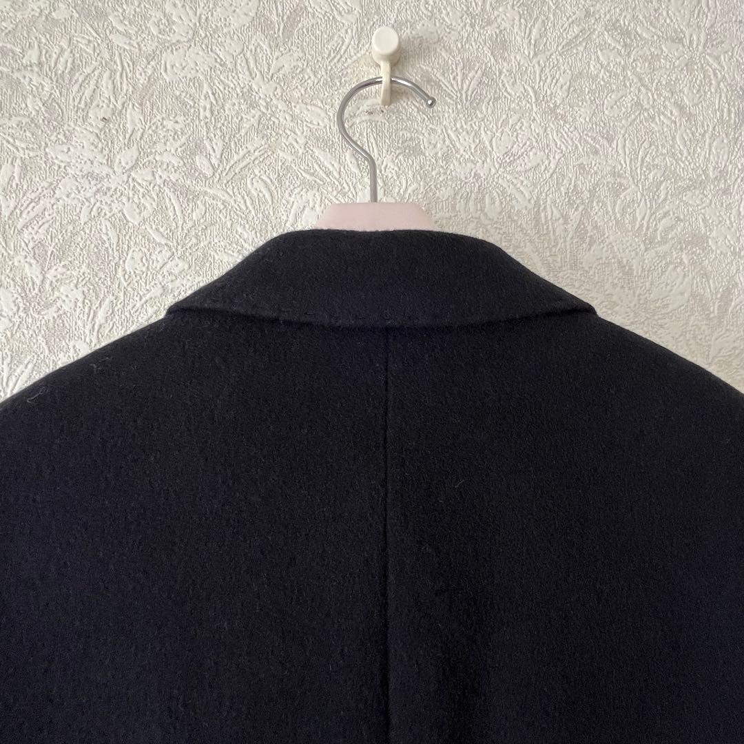 【未使用】ユニクロ　カシミヤ　ウール　チェスターコート　ネイビー　L ロング