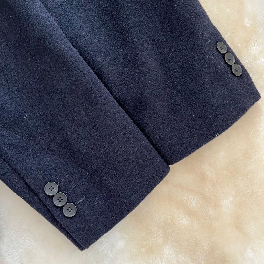 【未使用】ユニクロ　カシミヤ　ウール　チェスターコート　ネイビー　L ロング