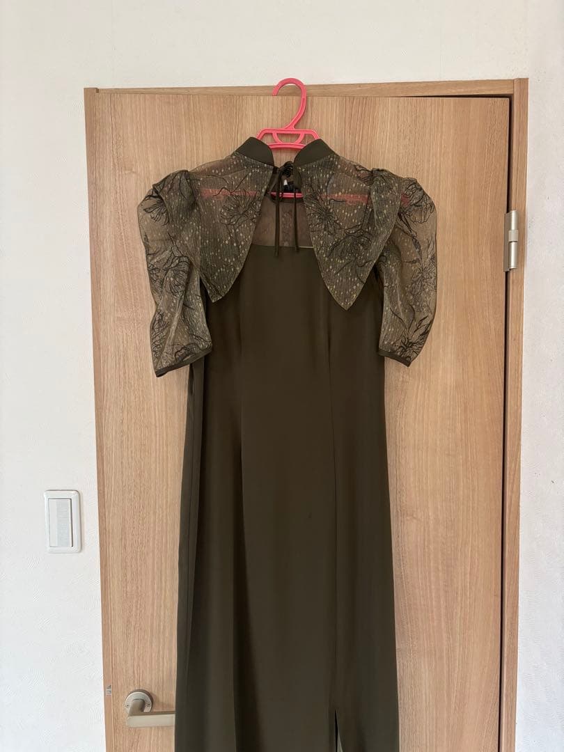 【LEJA】花柄刺繍ラメレースボレロキャミワンピースセットアップドレス