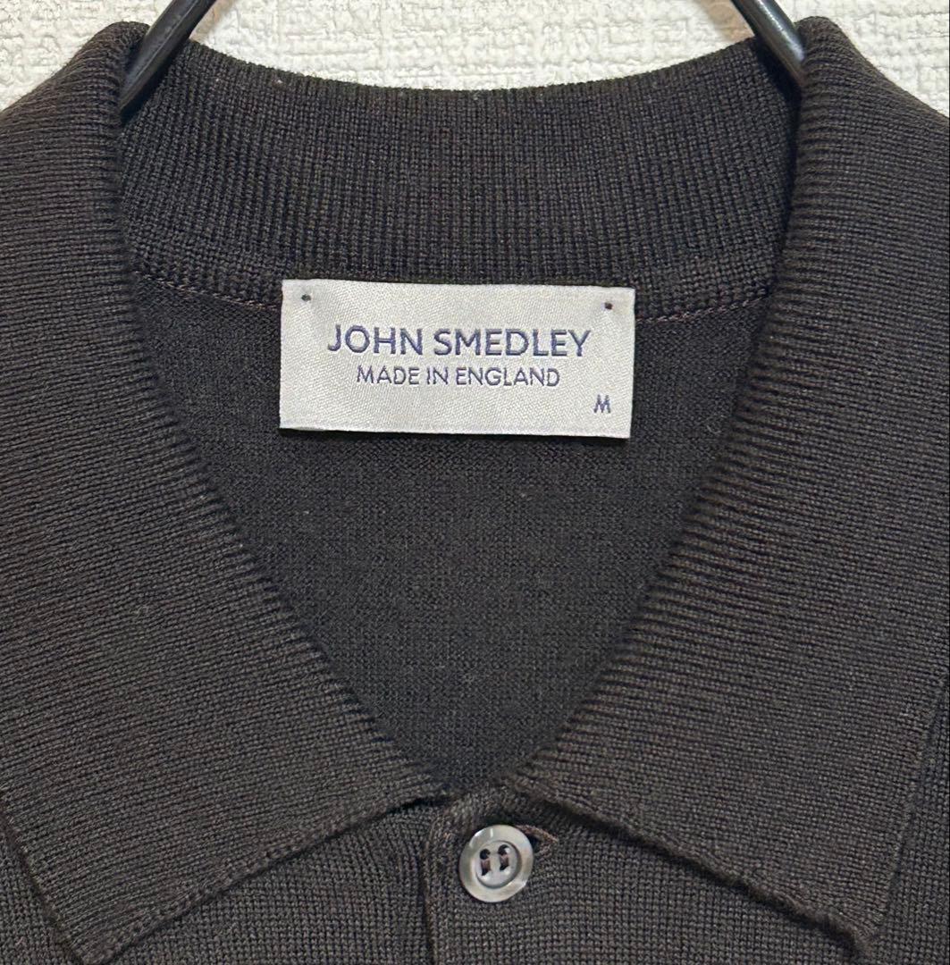 美品❗️ JOHN SMEDLEY ジョンスメドレー ニットポロシャツ ブラウン