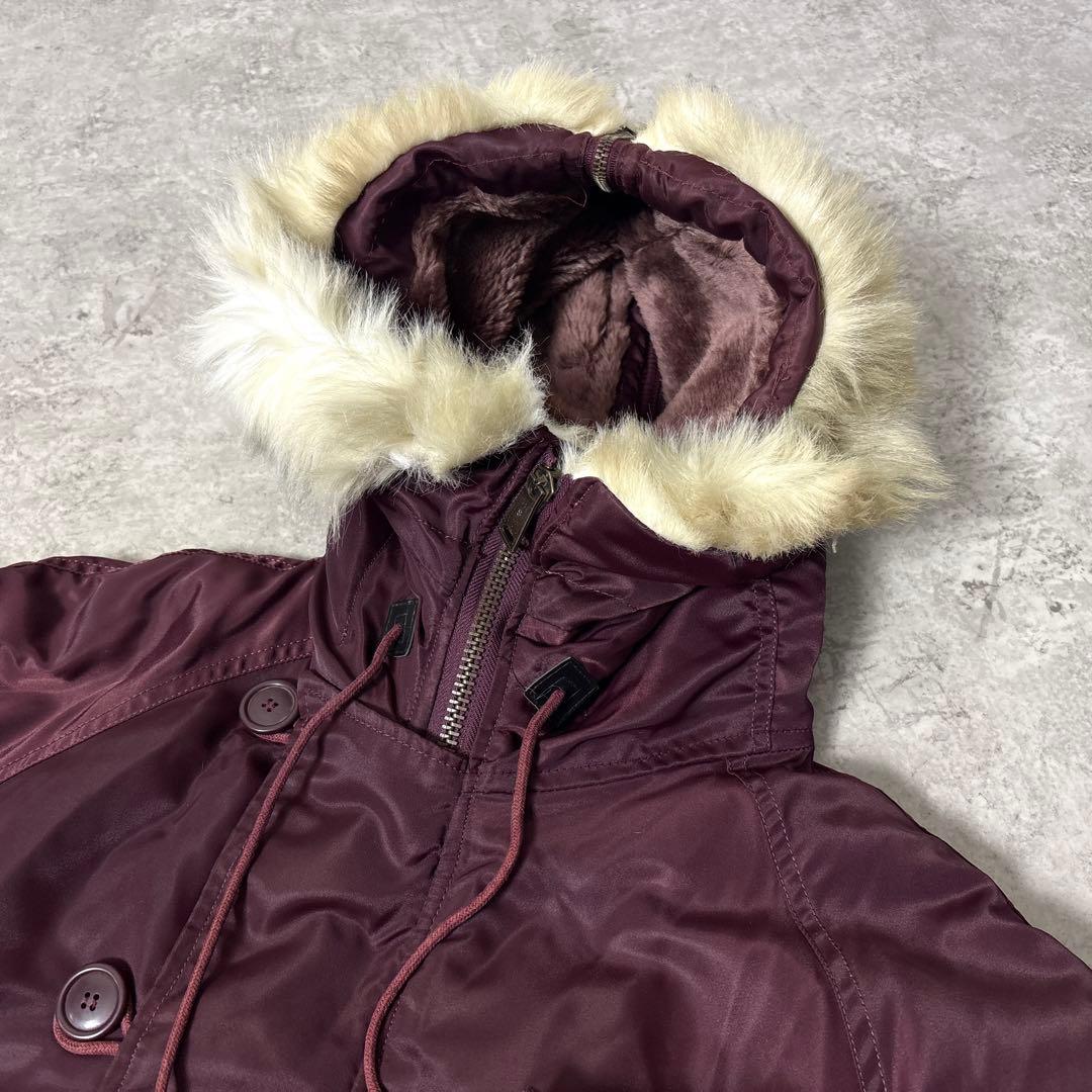 70's 米軍実物 N-2B フライトジャケット ALPHA製 希少マルーン M