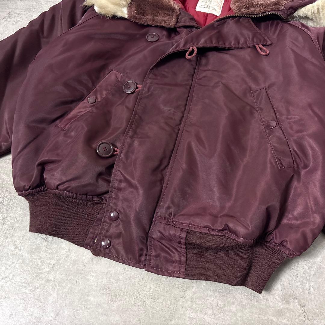 70's 米軍実物 N-2B フライトジャケット ALPHA製 希少マルーン M