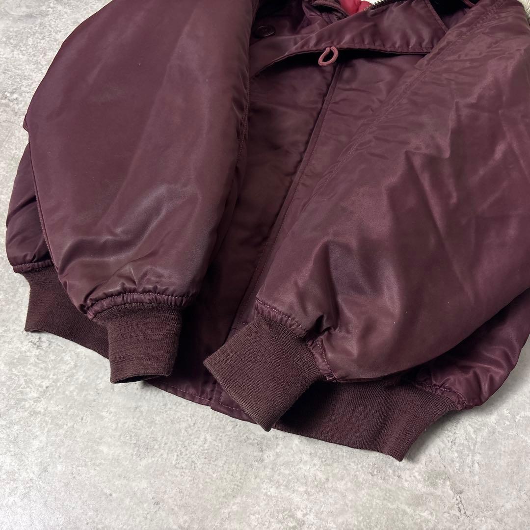 70's 米軍実物 N-2B フライトジャケット ALPHA製 希少マルーン M