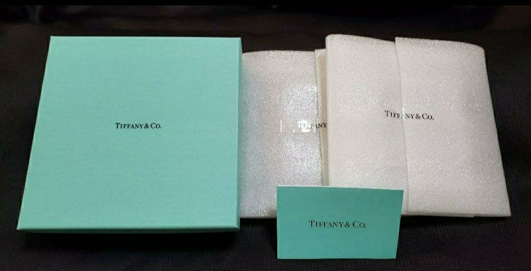 新品△　ティファニー『ブルーリボン』デザートプレート・14cm○ペアセット