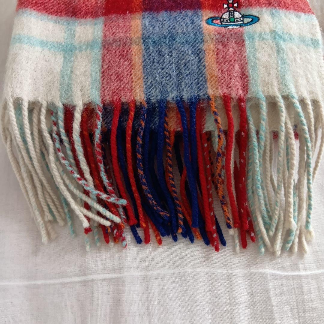 美品 Vivienne Westwood チェック柄 ストール ロングマフラー