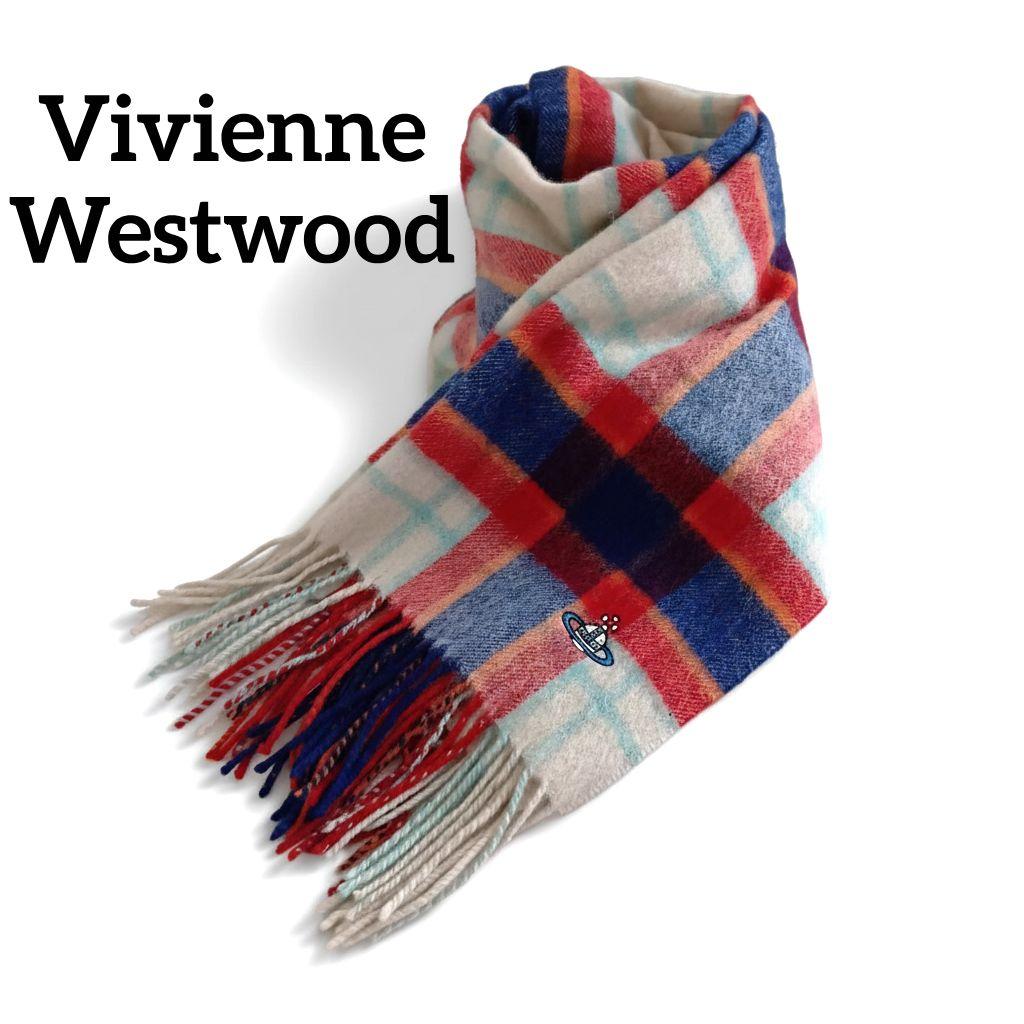 美品 Vivienne Westwood チェック柄 ストール ロングマフラー
