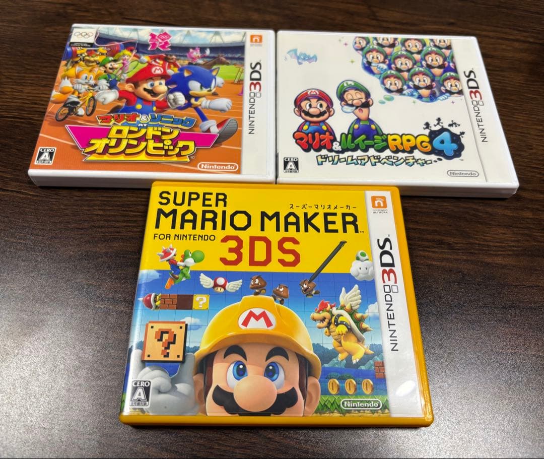 スーパーマリオメーカー・マリオ&ルイージRPG4・マリオカート7 3本セット