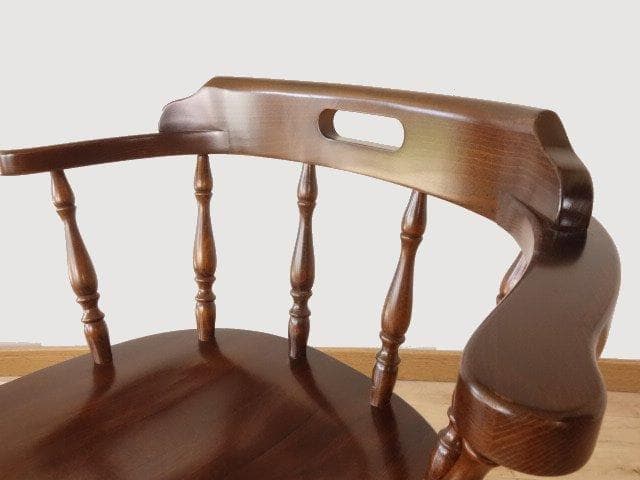 飛騨産業　キツツキ　穂高　アームチェアー③　イス　椅子　 木製　再塗装済ＵＳＥＤ