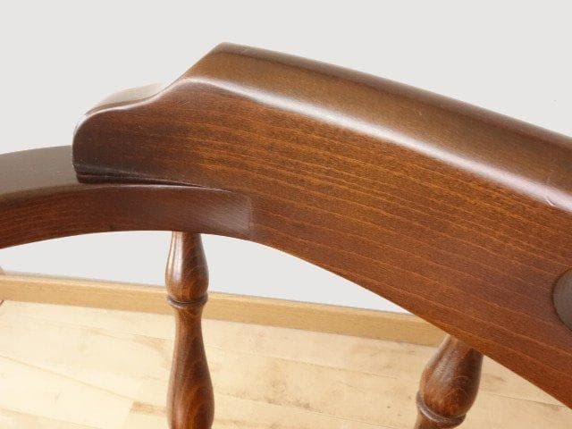 飛騨産業　キツツキ　穂高　アームチェアー③　イス　椅子　 木製　再塗装済ＵＳＥＤ