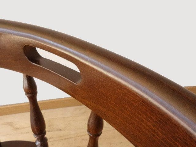 飛騨産業　キツツキ　穂高　アームチェアー③　イス　椅子　 木製　再塗装済ＵＳＥＤ